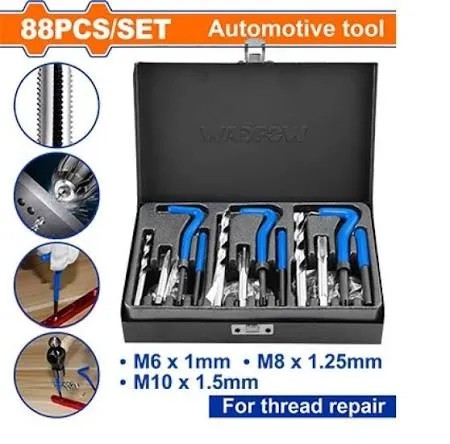 [WART1L88] WART1L88 Jgo x88pcs de Repación de roscas con insertos M6/M8/M10 WADFOW
