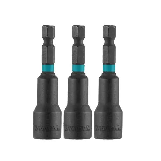 TAC271031 Jgo x 3pcs Dado Magnetico hexagonal de 1/4"