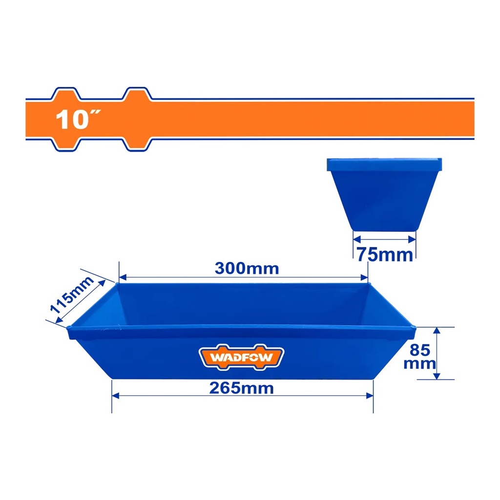 WNQ1330 Bandeja de plástico para mezclado 10", WADFOW