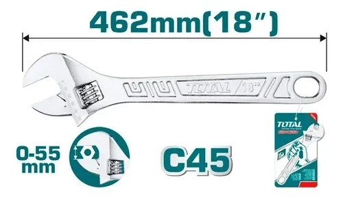 THT1010183 Llave francesa 18" LIVIANA TOTAL