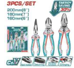 THT2K0301S Jgo x 3pcs Alicates INDUSTRIAL TOTAL