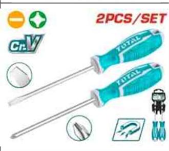 THT250201 Jgo x2pcs Destornillador INDUSTRIAL TOTAL