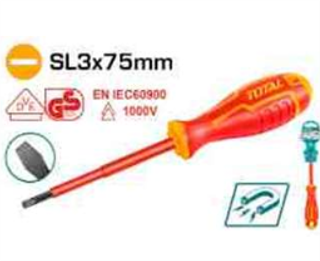 THTIS3075 Desarmador Plano SL3 x 75mm DIelectrico TOTAL