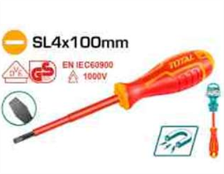 THTIS4100 Desarmador Plano SL4 x 100mm DIelectrico TOTAL