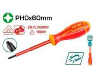 THTISPH060 Desarmador Estrella PH0 x60mm DIelectrico TOTAL