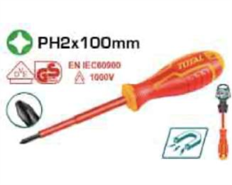 THTISPH2100 Desarmador Estrella PH2 x100mm DIelectrico TOTAL