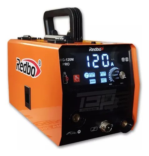 MIG120MPRO MIG 120M PRO SOLDADORA INVERTER MIG 50-120A /MMA 20-120 GASLESS 0.8 - 1.0 x 1kg SYNERGIC REDBO