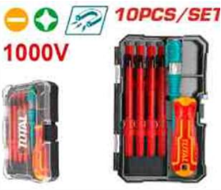 THTIS5106 Jgo x10pcs Destornillador Dielectrico INDUSTRIAL TOTAL