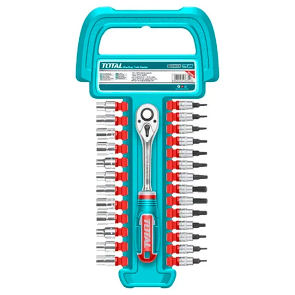 [THT141271] THT141271 Jgo x 27pcs Dados 1/4" con chicharra TOTAL