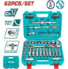THT121602 Jgo x 62pcs Dados 1/2", con chicharra TOTAL