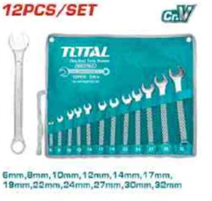 THT1022122 Jgo x 12pcs Llave Punta Corona 6-32mm TOTAL