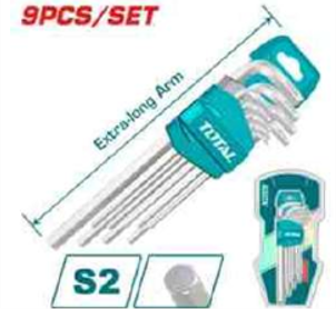 THT106192 Jgo x 9pcs LLave hexagonal XL TOTAL