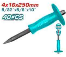THT4221026 Cincel con capuchon PUNTA 16X250mm LIVIANO TOTAL