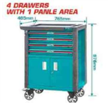 THRC01041 Carro Porta herramientas 4 cajones TOTAL
