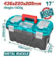 TPBX0172 Maleta porta herramientas con seguro metálico 17" TOTAL