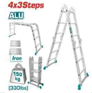 THLAD04431 Escalera Multifuncional 4x3 pasos TOTAL