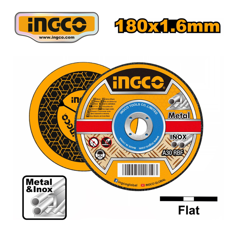 [MCD161801] MCD161801 disco de corte de metal abrasivo 7'' para metal e INOX INGCO