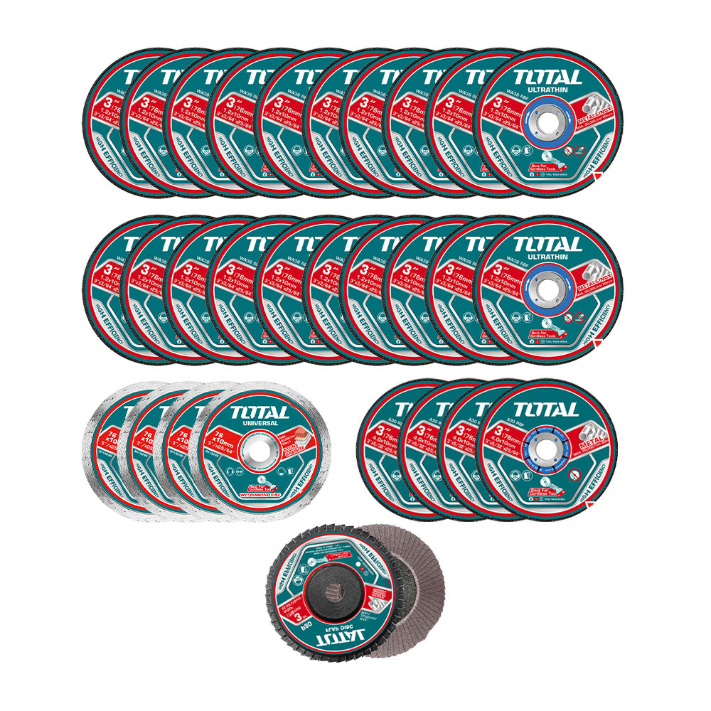 [TAC97630] TAC97630 Kit X 30PCS de Discos 3" TOTAL