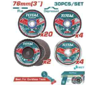 TAC97630 Kit X 30PCS de Discos 3"TOTAL