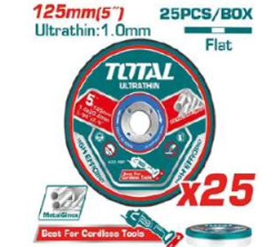 TAC21012525 KIT X 25 DSICO DE CORTE 5" ESPECIAL PARA AMOLADORA 20VTOTAL