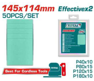 TAC145115 Jgo x50pcs Lijas cuadradas 145x114mm TOTAL