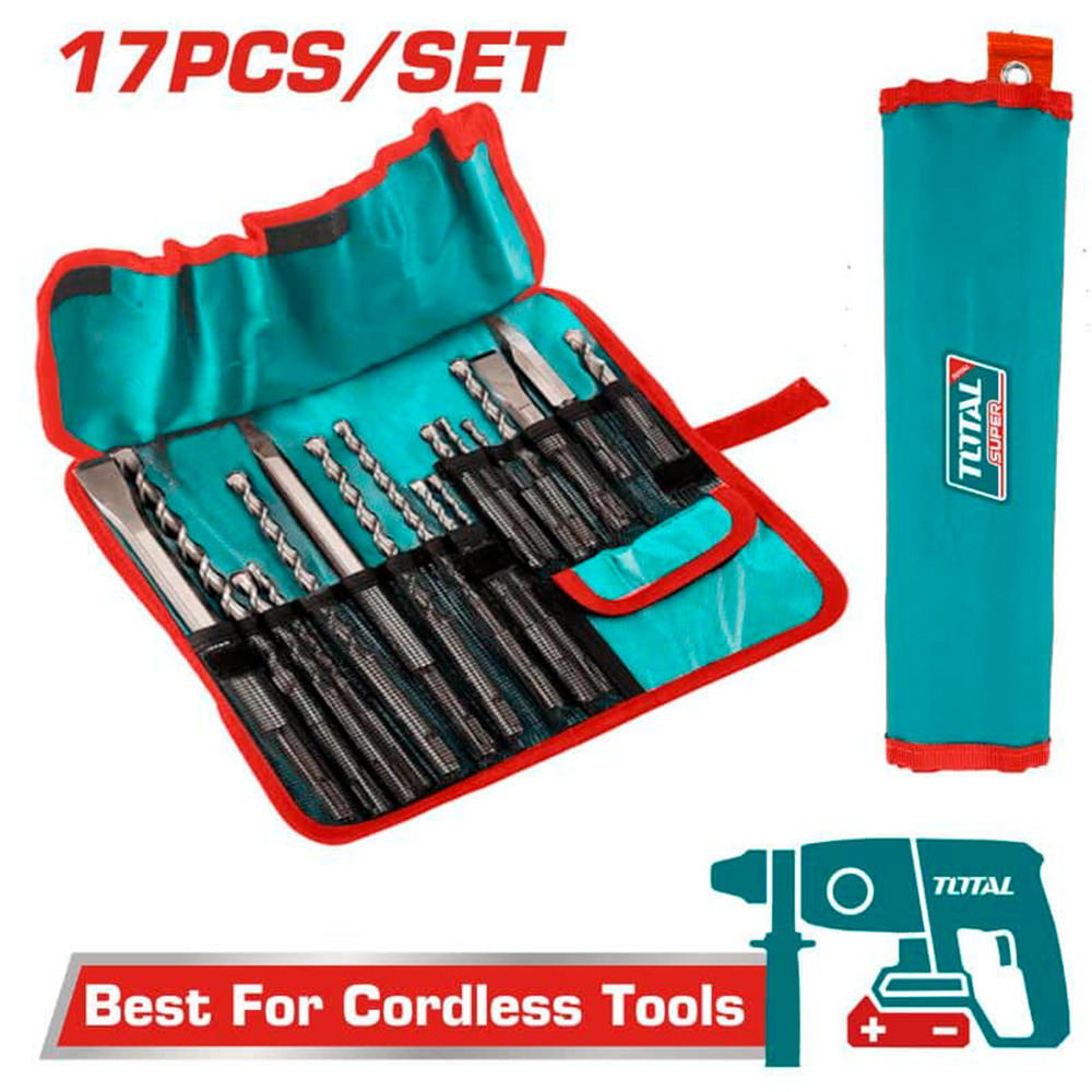 [TACSD91701] TACSD91701 Jgo x17pcs Cincel y Brocas PLUS TOTAL