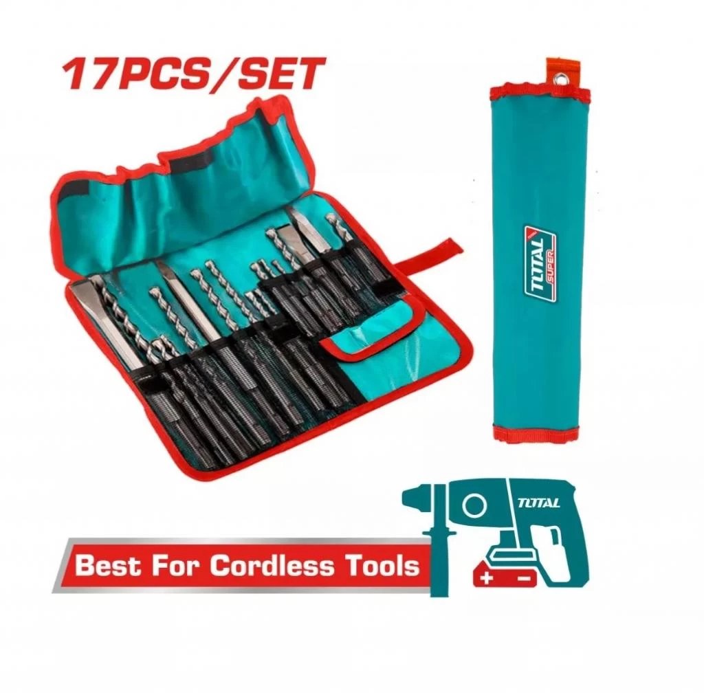 TACSD91701 Jgo x17pcs Cincel y Brocas PLUSTOTAL