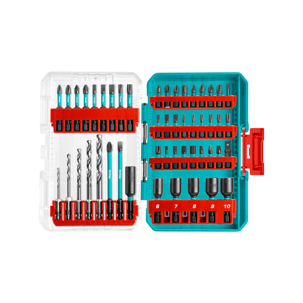 [TACSDL24906] TACSDL24906 Jgo x49pcs Punteras de impacto y brocas TOTAL