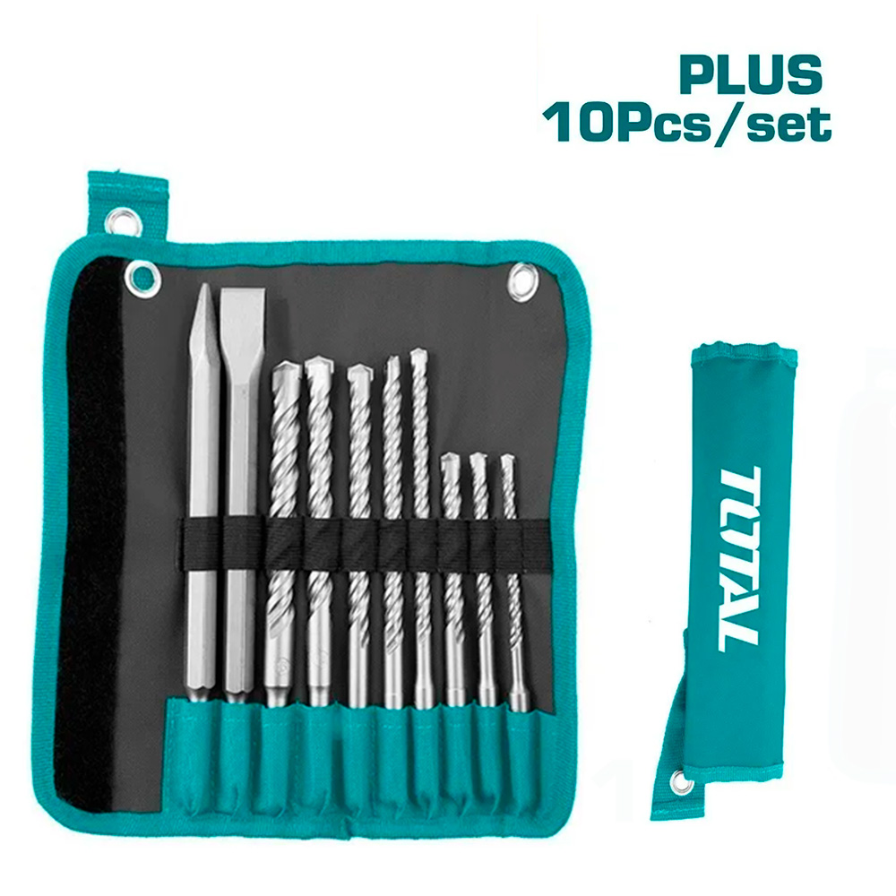 [TACSD19101] TACSD19101 Jgo x 10pcs Broca y cincel PLUS INDUSTRIAL TOTAL