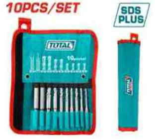 TACSD19101 Jgo x 10pcs Broca y cincel PLUS INDUSTRIAL TOTAL