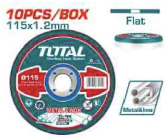TAC2211155 Kit x 10 Disco corte METAL 4 1/2" X 1.2mmTOTAL