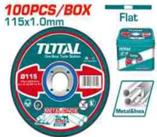 TAC210115100 Kit x 100 Disco corte 4 1/2"  1mmTOTAL