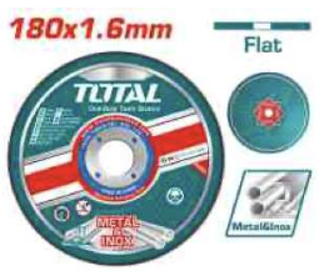 TAC2161801 Disco corte METAL 7" X 1.6mmTOTAL