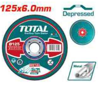 TAC2231251 Disco desbaste para metal 5"TOTAL