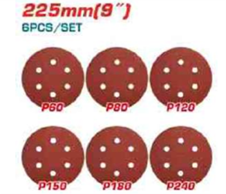 TAC732251 Jgo. x 6pcs Lijas Circulares 9" (225mm)TOTAL