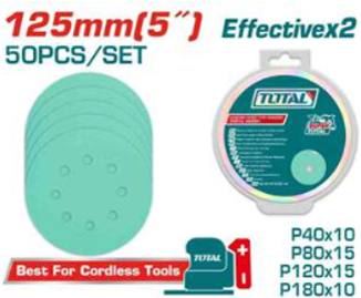 TAC125050 Jgo x50pcs Lijas Redondas TOTAL