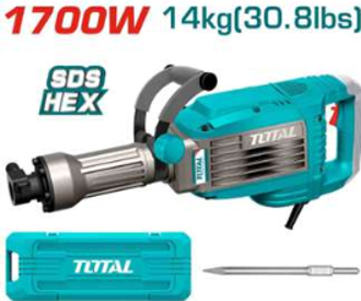 TH217068 Martillo Demoledor 1700W. 14Kg. 50JTOTAL