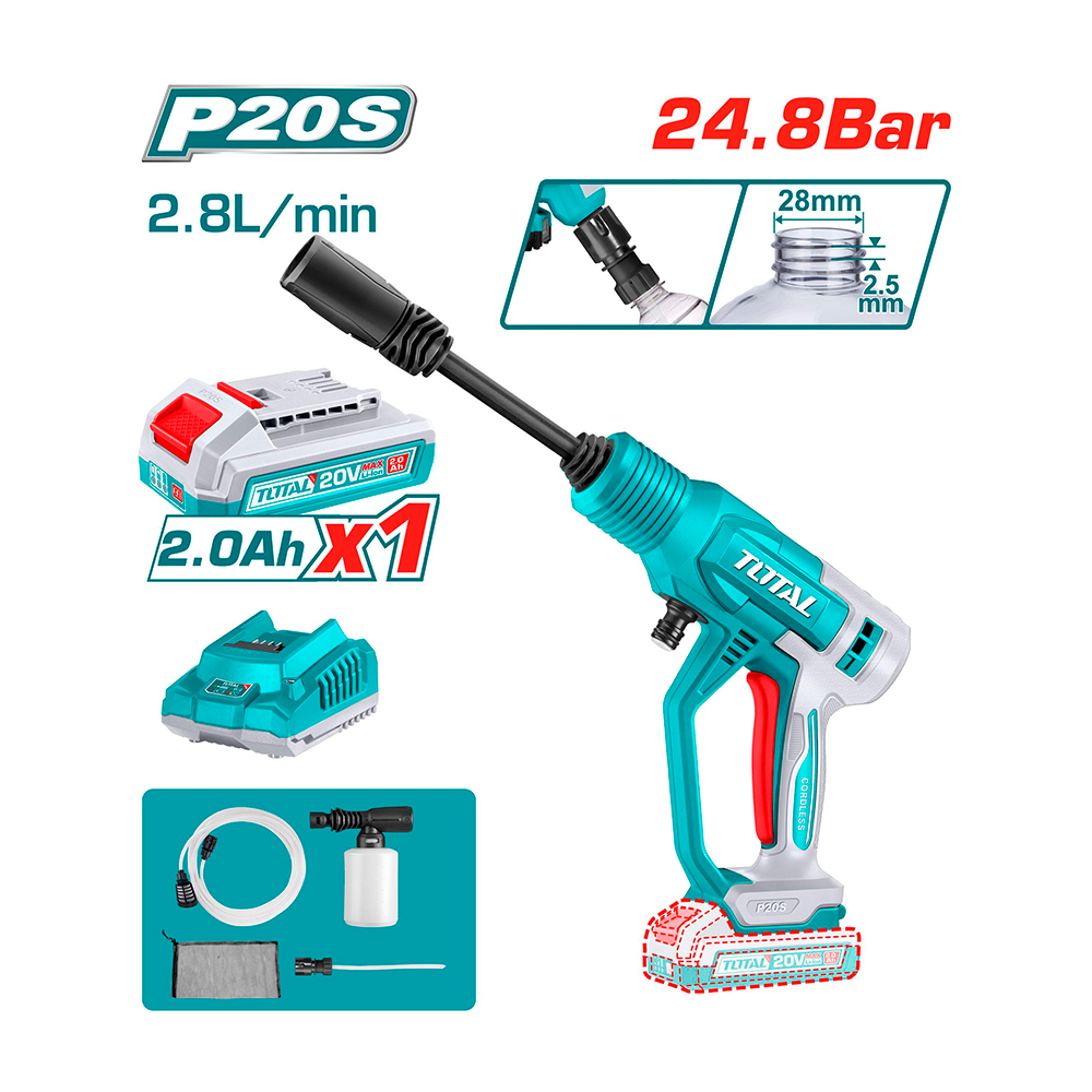 [TPWLI20362] TPWLI20362 HIDROLAVADORA INALAMBRICA + BATERIA + CARGADOR TOTAL
