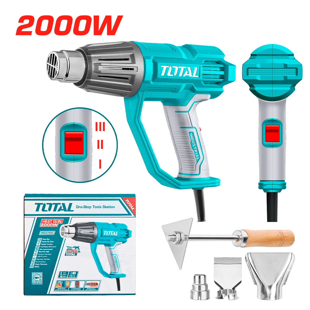 TB20078 Pistola de calor 2000W CON BOQUILLAS TOTAL