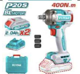 TIWLI2040 Llave de impacto 20v 400Nm BRUSHLESSTOTAL