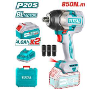 TIWLI2085 Llave de Impacto 20V BRUSHLESS, 850Nm, 1/2"TOTAL