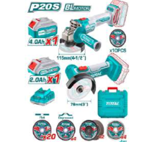 TOSLI23120215 Mega Combo Amoladora y Mini Amoladora 20V en MALETATOTAL