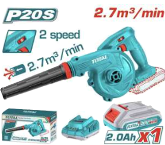 TABLI200181 Sopladora 20V PESADA, más 1 batería y cargador TOTAL