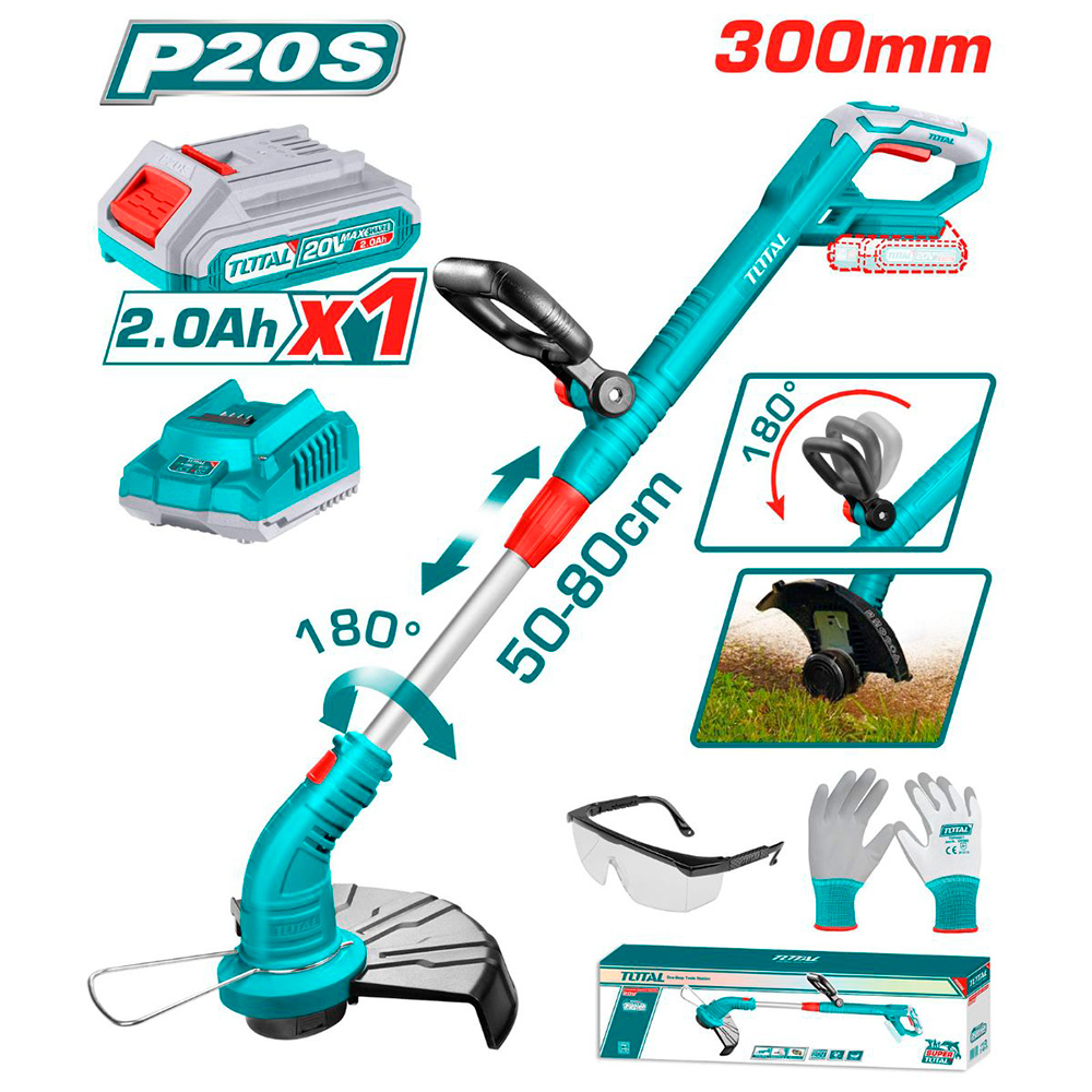 [TGTLI20301] TGTLI20301 Cortadora cesped 20v EQUIPO COMPLETO TOTAL