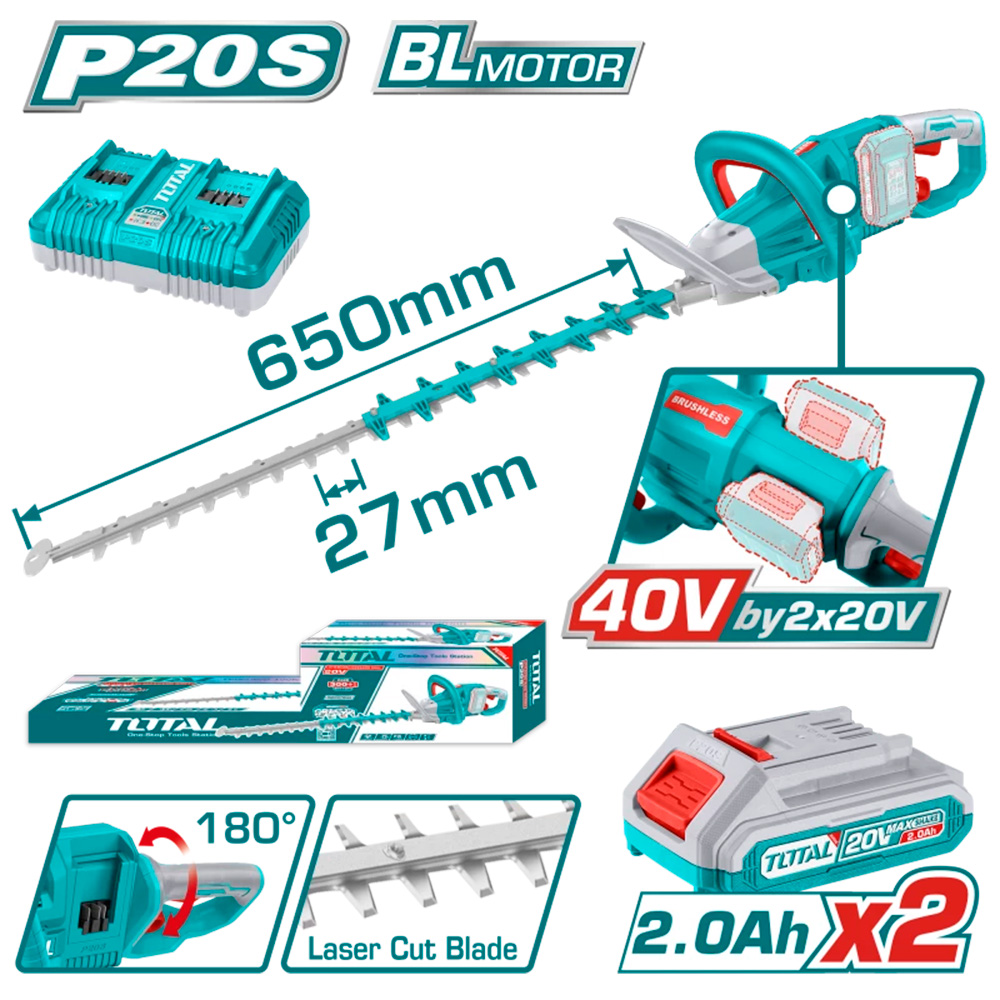 [THTLI400282] THTLI400282 Corta Seto LARGO 40V COMPLETO TOTAL