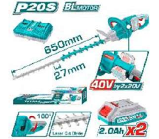 THTLI400282 Corta Seto LARGO 40V COMPLETOTOTAL
