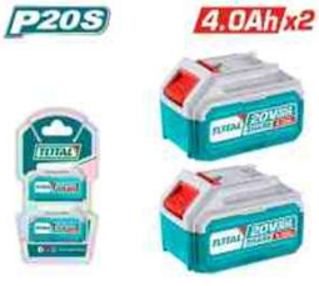 TOSLI240312 Pack de 2 Batería 4Amp 20VTOTAL