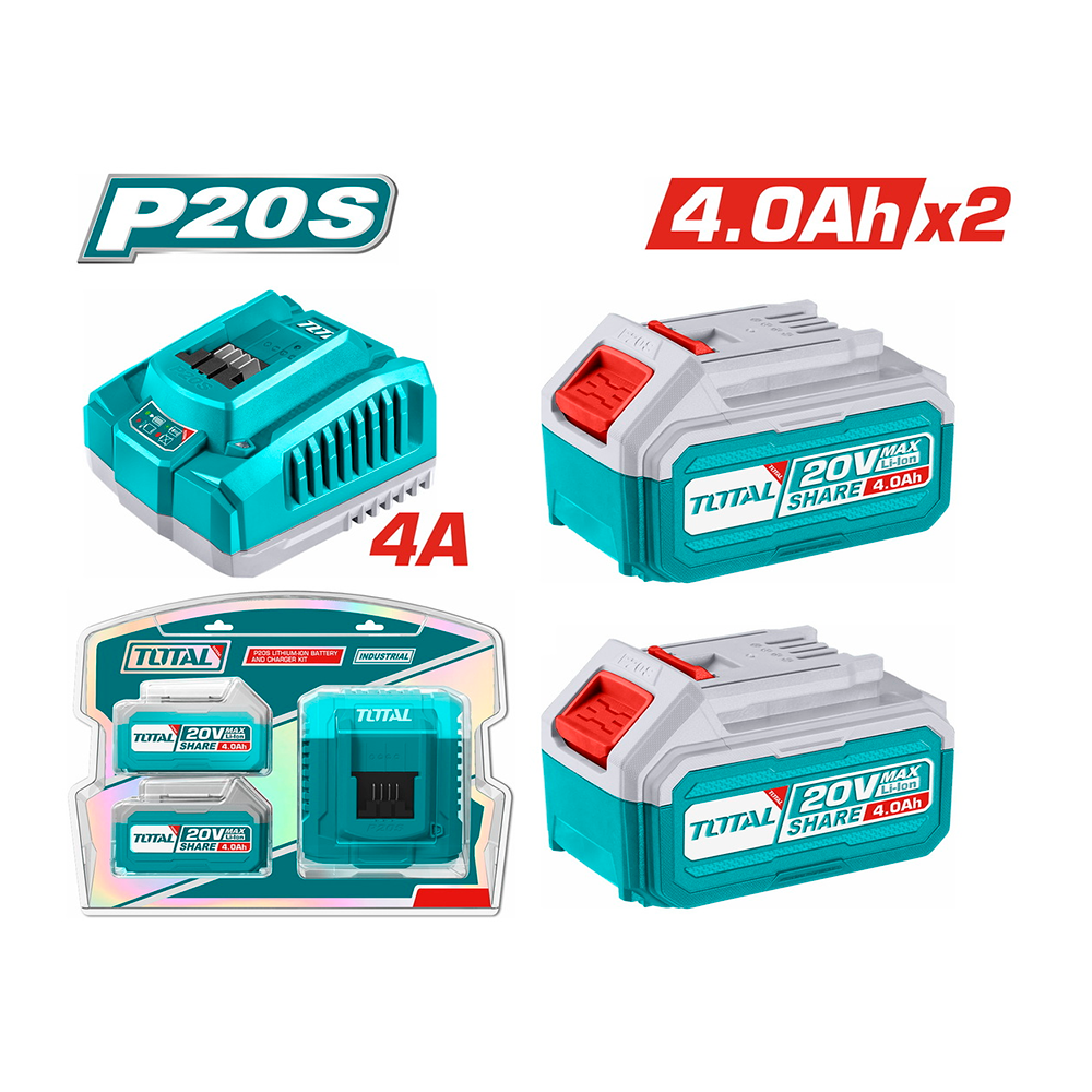 [TFBCPK1424] TFBCPK1424 Kit de Cargador + 02 baterías 4ampTOTAL