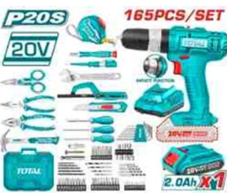 THKTHP11652 Set de Herramientas con Atornillador 20v  165Pcs TOTAL