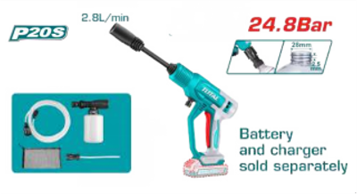 TPWLI2036 Hidrolavadora 24.8Bar 20v EQUIPO SOLOTOTAL